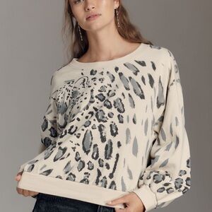 Anthropologie The Niki Bubble Sweatshirt by Pilcro